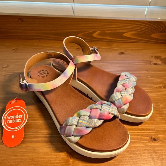 Wonder Nation Big Girls Comfort Sandal Size 6 NWT - Picture 2 of 7